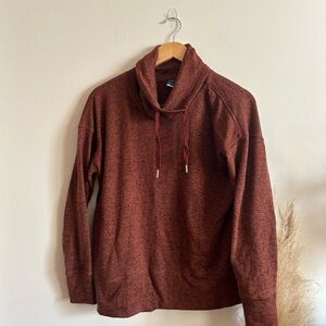 Old Navy Rust Activewear Sweater with Cowl Neck
